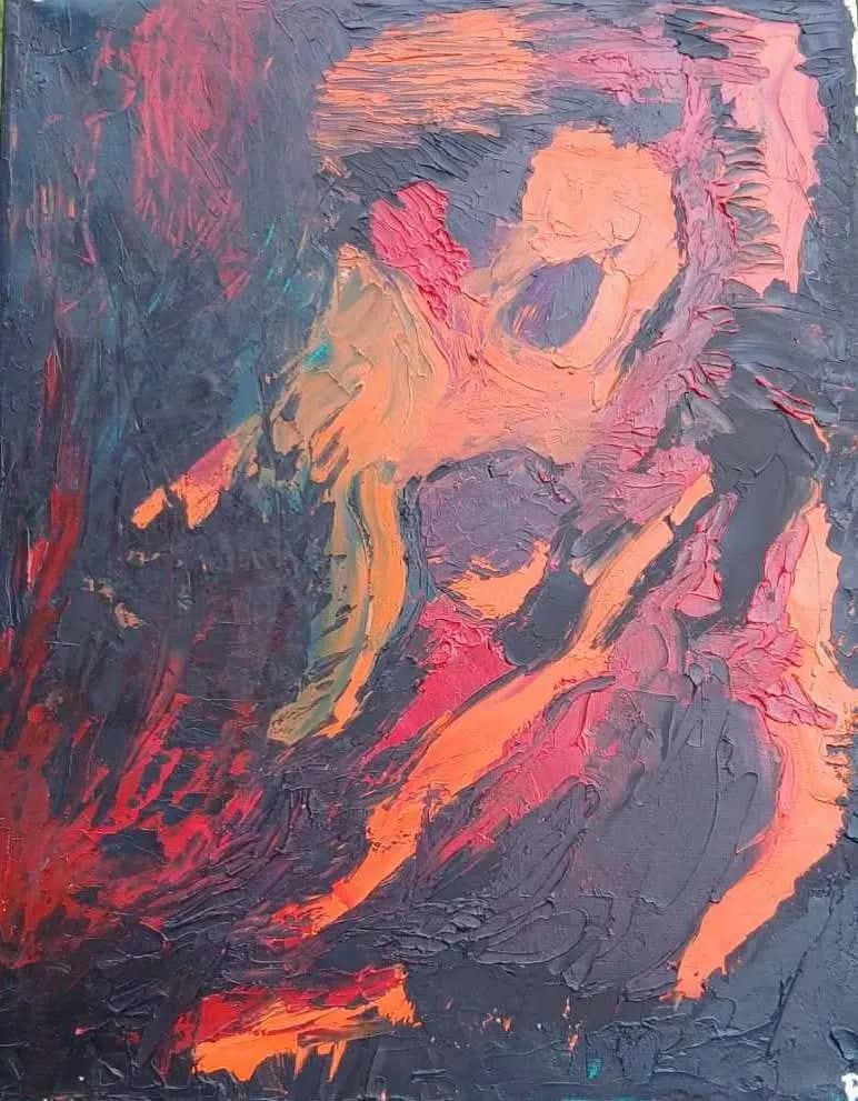 Vibrant Echoes: An Abstract Journey Through Color and Texture