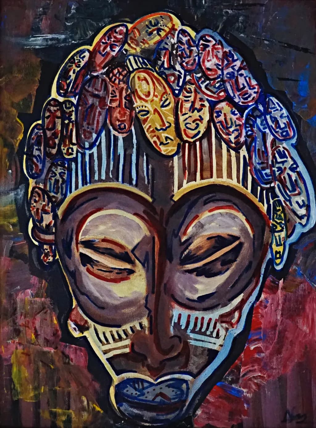 Faces of Emotion: An Abstract Journey Through Color and Expression