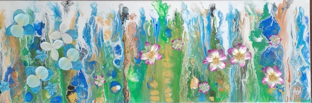 Vibrant Floral Symphony: An Abstract Journey Through Color and Texture