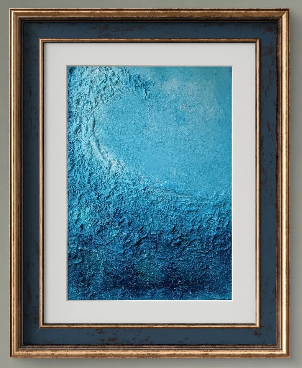 Oceanic Serenity: A Textured Journey Through Shades of Blue