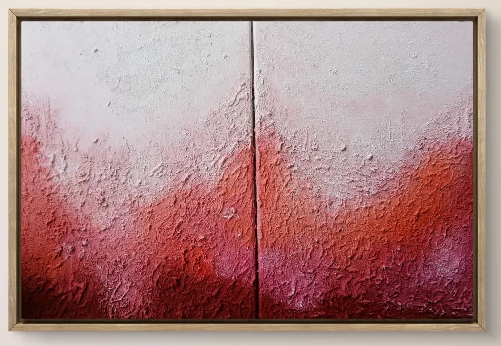Whispers of Crimson: A Textured Journey Through Color and Emotion