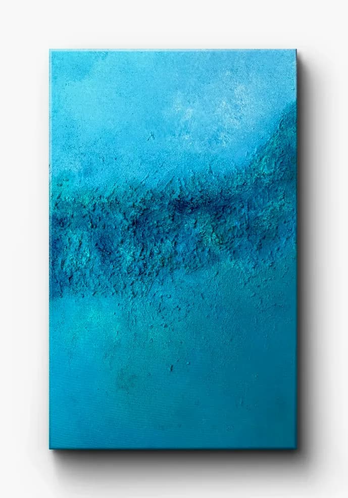 Serenity in Blue: An Abstract Exploration of Tranquil Waters