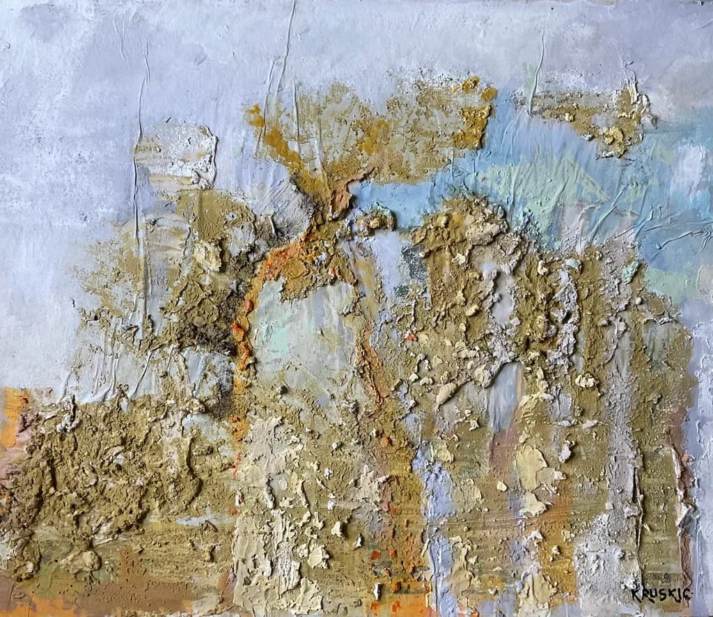 Earthy Layers: An Abstract Journey Through Texture and Color
