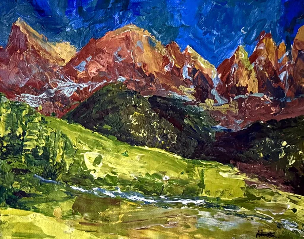 Vibrant Mountain Majesty: A Colorful Landscape of Nature's Splendor