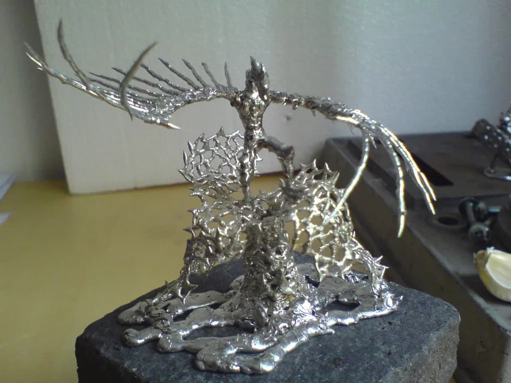 Metallic Winged Guardian