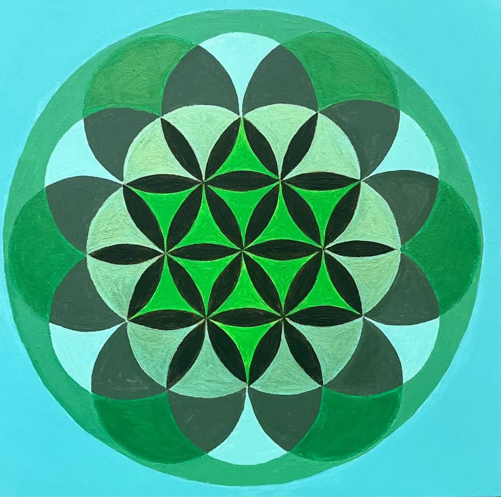 Flower of Life Green