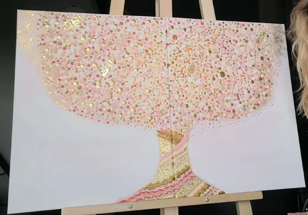 Whispers of Blossom: A Golden Tree of Dreams
