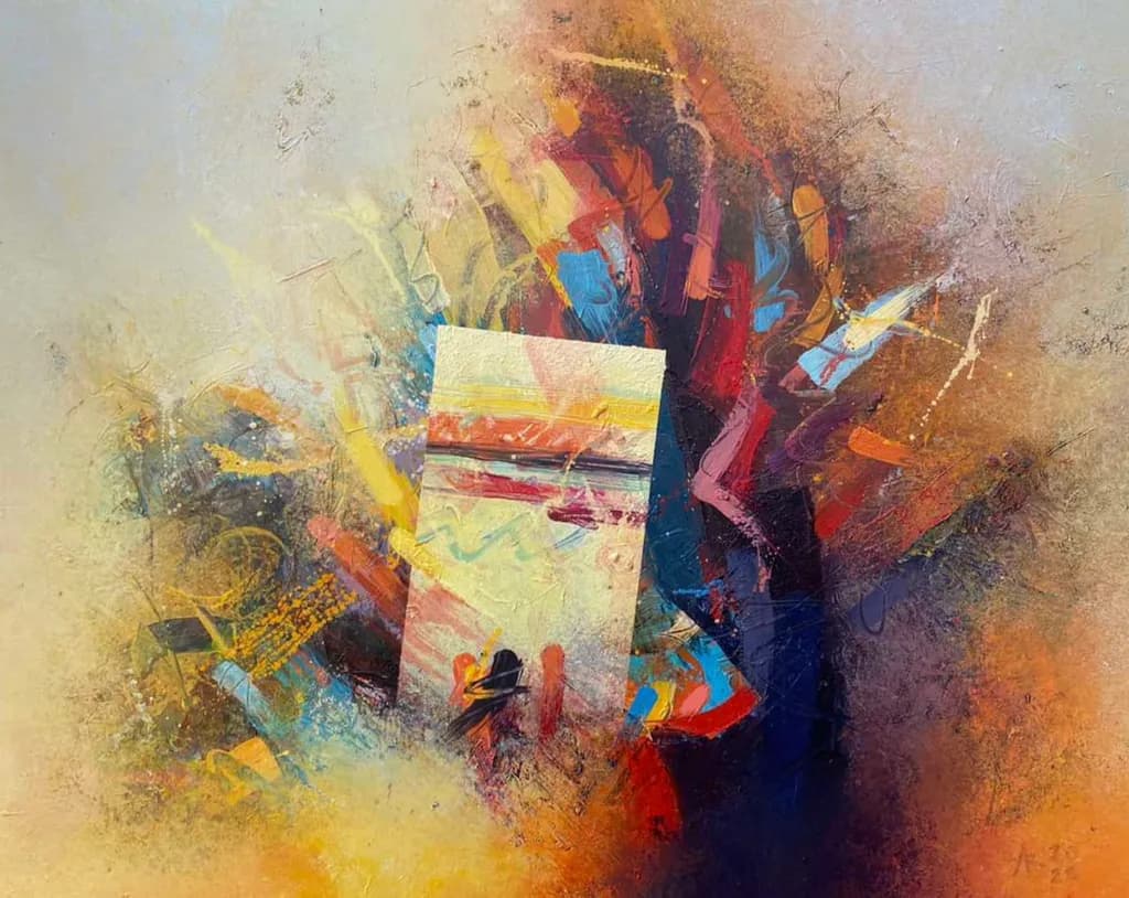 Vibrant Whispers: A Dance of Color and Emotion in Abstract Expressionism