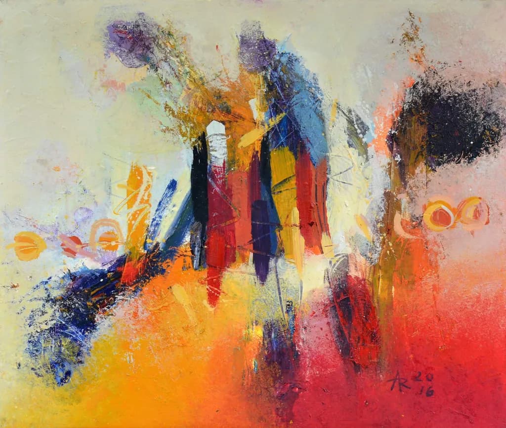 Vibrant Energies: An Abstract Expression of Colorful Modernity