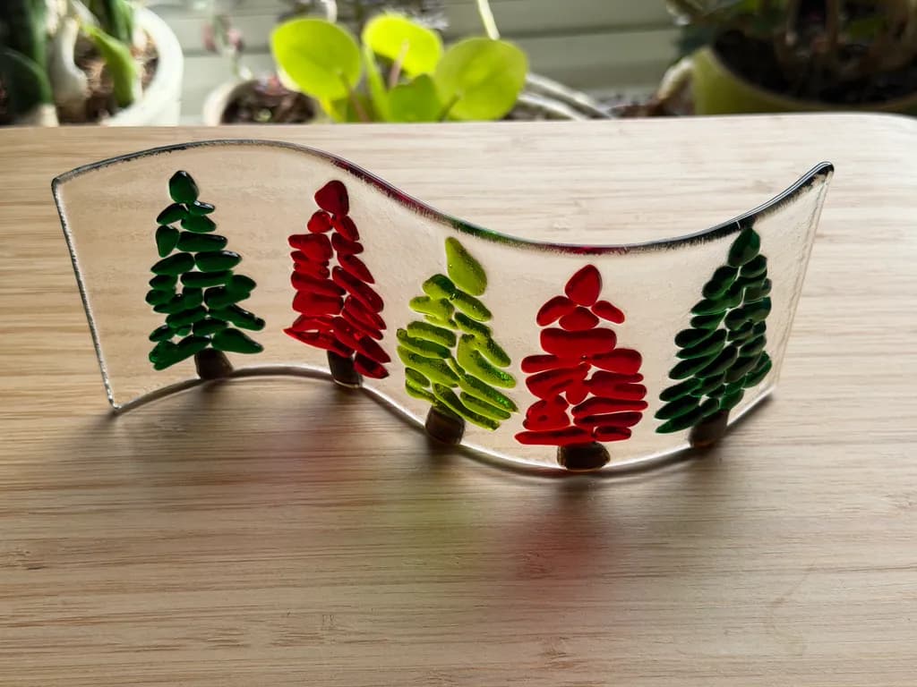 Whimsical Glass Trees: A Colorful Holiday Delight in Decorative Artistry