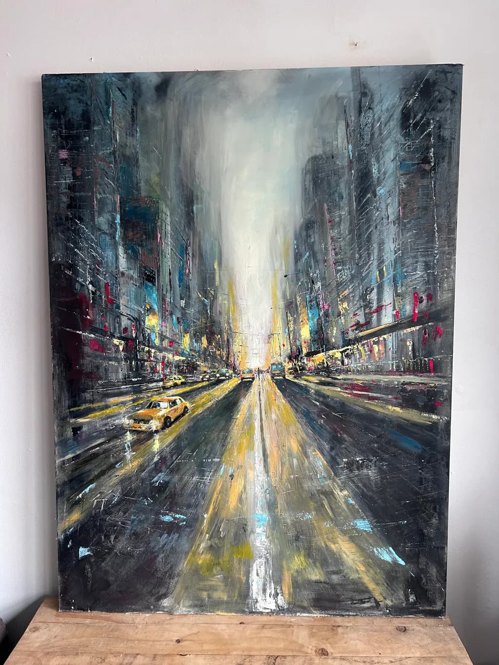 Rainlit City Avenue