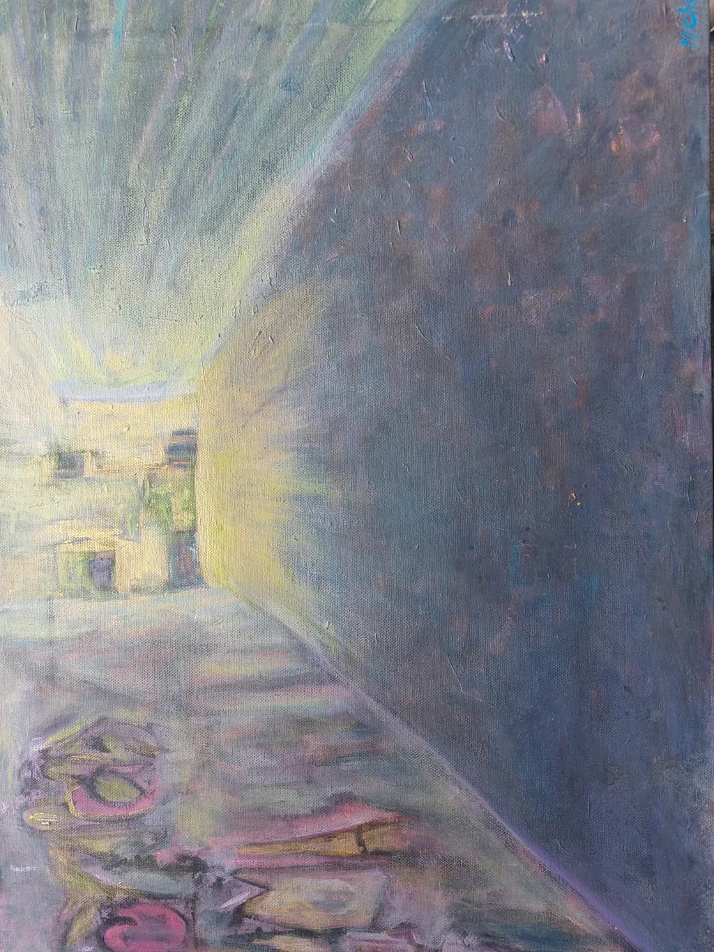 Radiant Shadows: An Abstract Journey Through Light and Texture