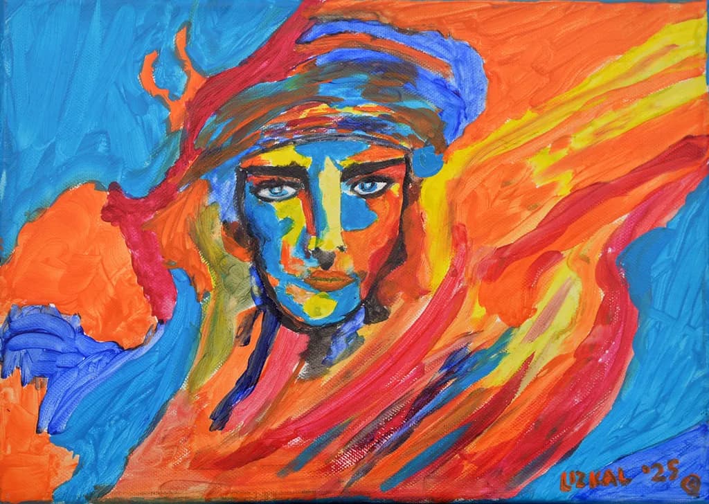 Vibrant Essence: A Colorful Portrait of Emotion and Identity