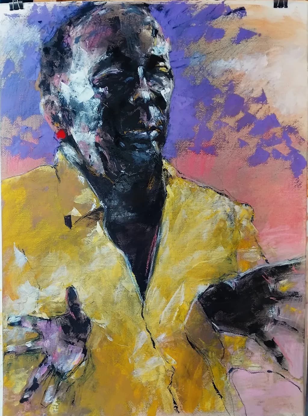 Vibrant Expressions: A Dynamic Abstract Portrait in Colorful Hues