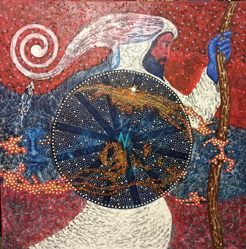 Celestial Guardian: A Vibrant Journey Through Myth and Cosmos
