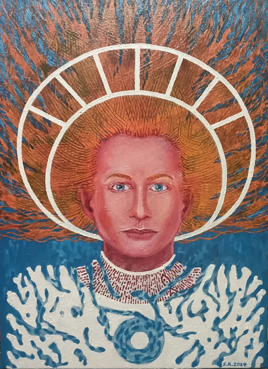 Ethereal Halo: A Vibrant Portrait of Expression and Identity