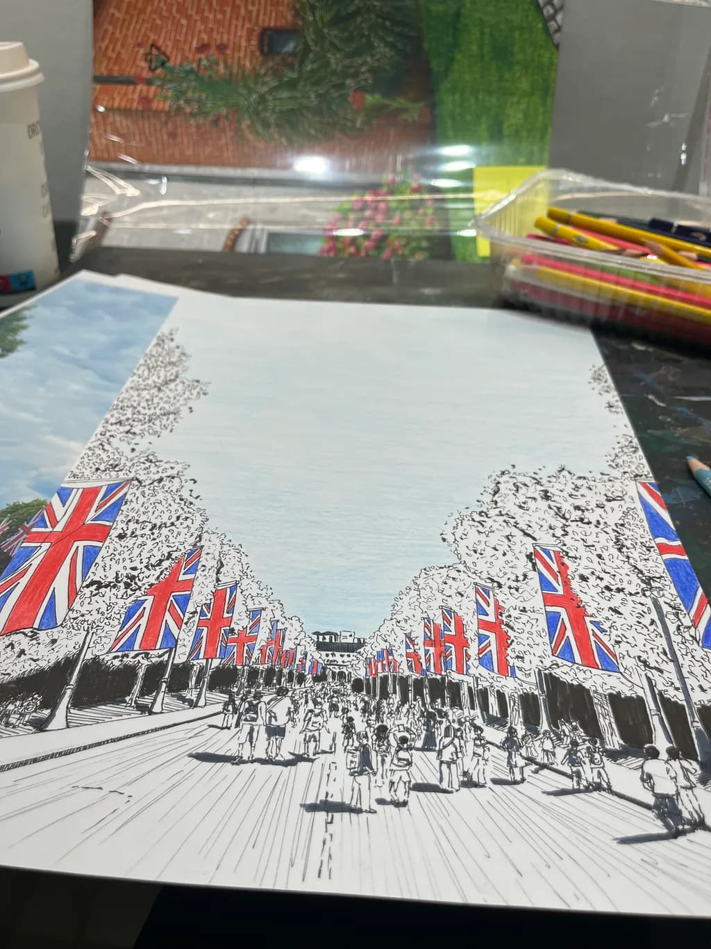 Vibrant Streets of Unity: A Celebration of Color and Community Under the Union Jack