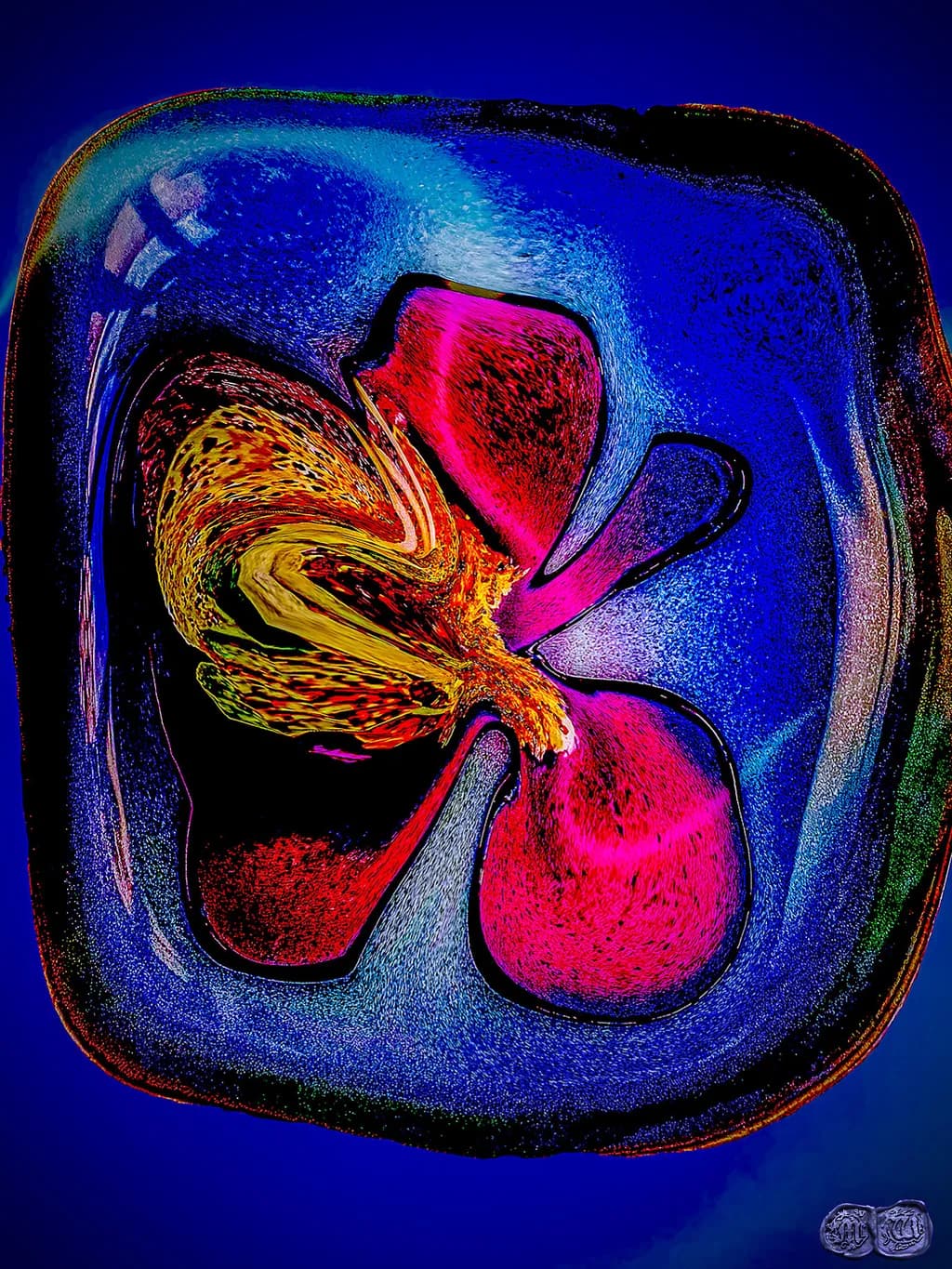 Vibrant Floral Swirl: A Colorful Abstract Journey Through Nature's Palette