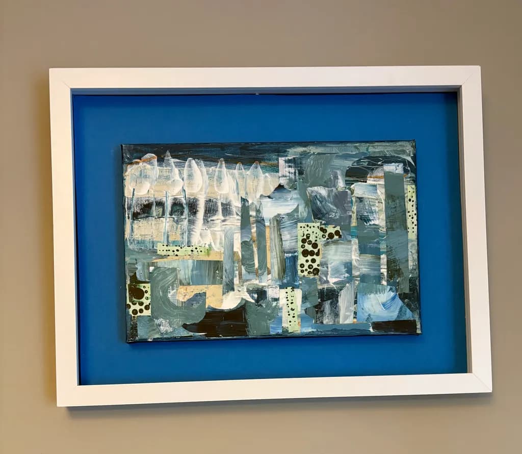 Whispers of Blue: An Abstract Journey Through Color and Form