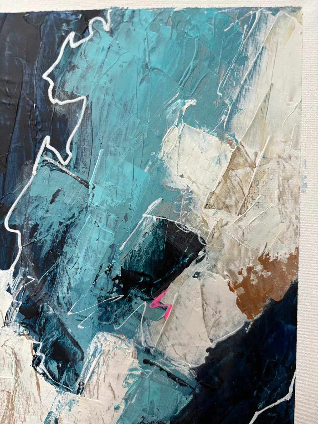Whispers of Blue: An Abstract Expression of Texture and Contrast