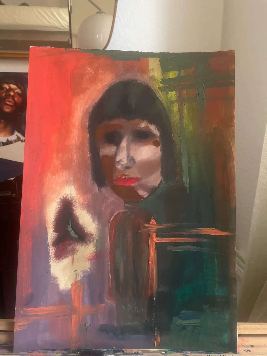 Emotive Reflections: A Colorful Abstract Portrait of Identity and Expression