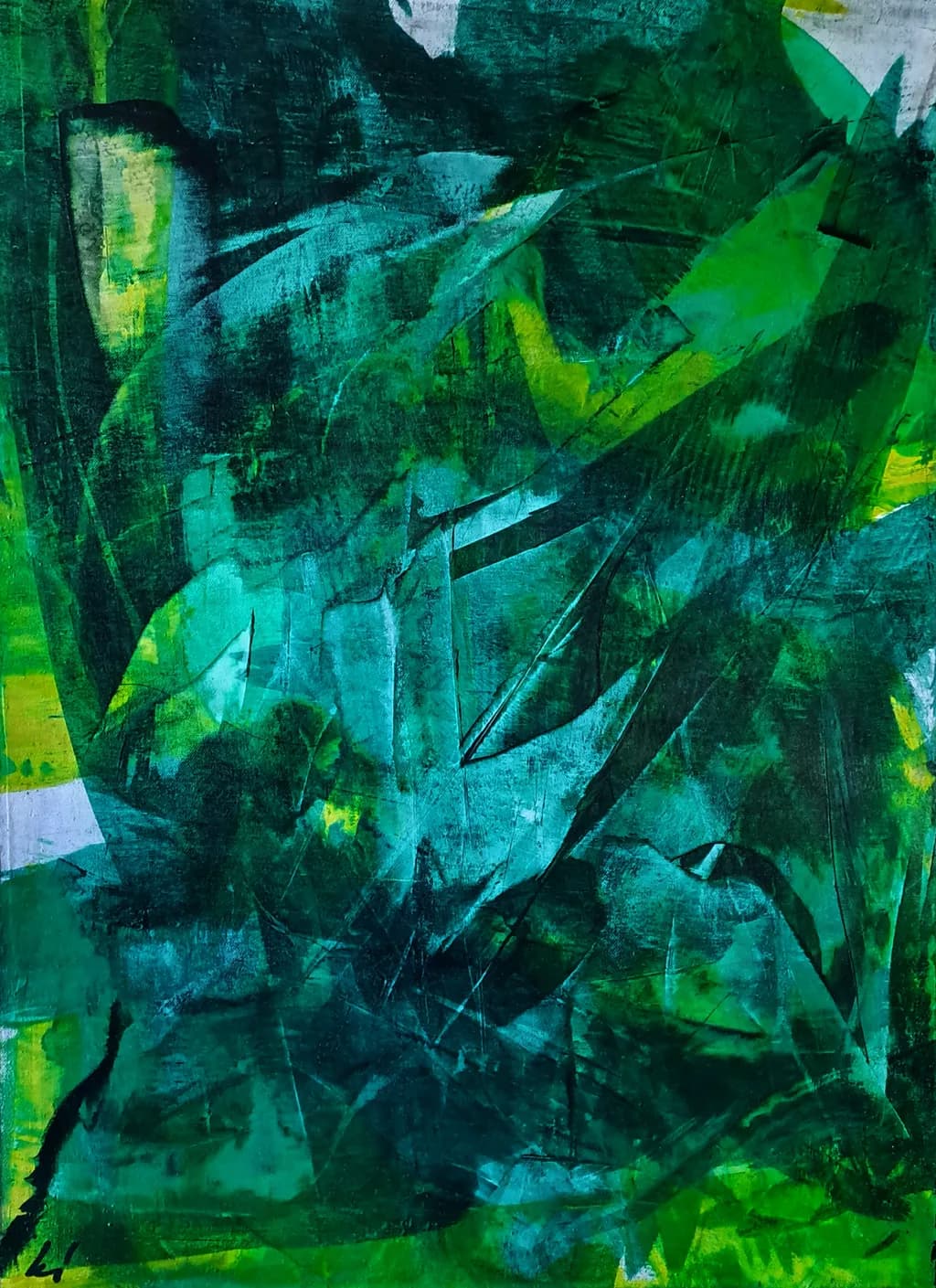 Abstract Green Layers