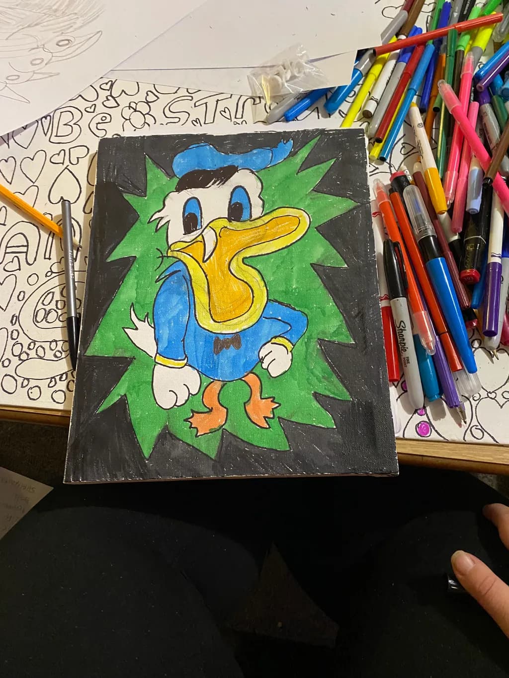 Whimsical Duck Delight: A Colorful Tribute to Classic Animation