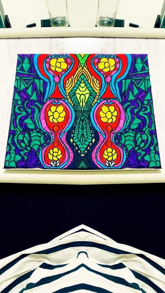 Vibrant Symmetry: A Kaleidoscope of Colorful Flora and Abstract Forms