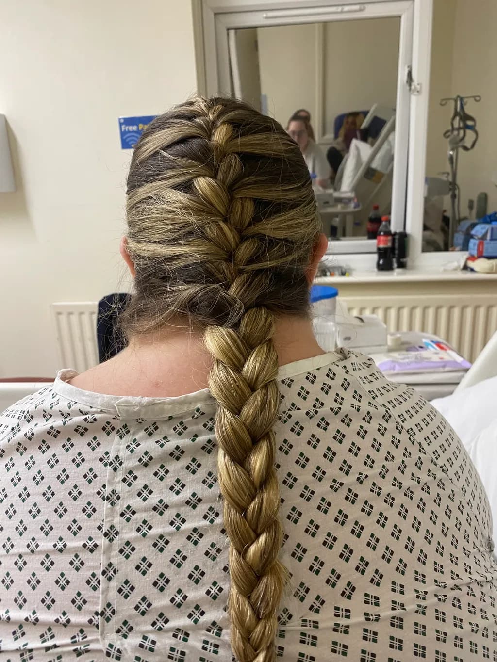 Elegant Braid: A Moment of Serenity in a Hospital Setting