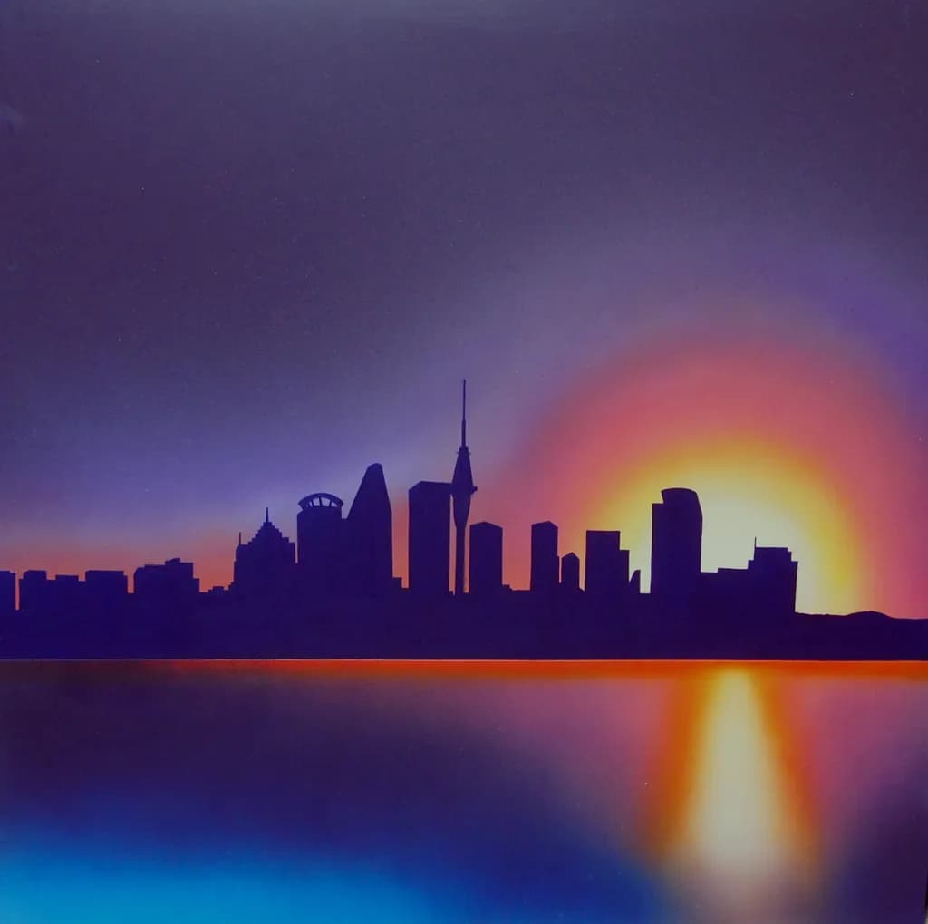Auckland Sunset Silhouette
