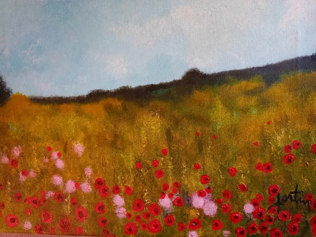 Whispers of a Golden Meadow: A Vibrant Poppy Landscape in Bloom