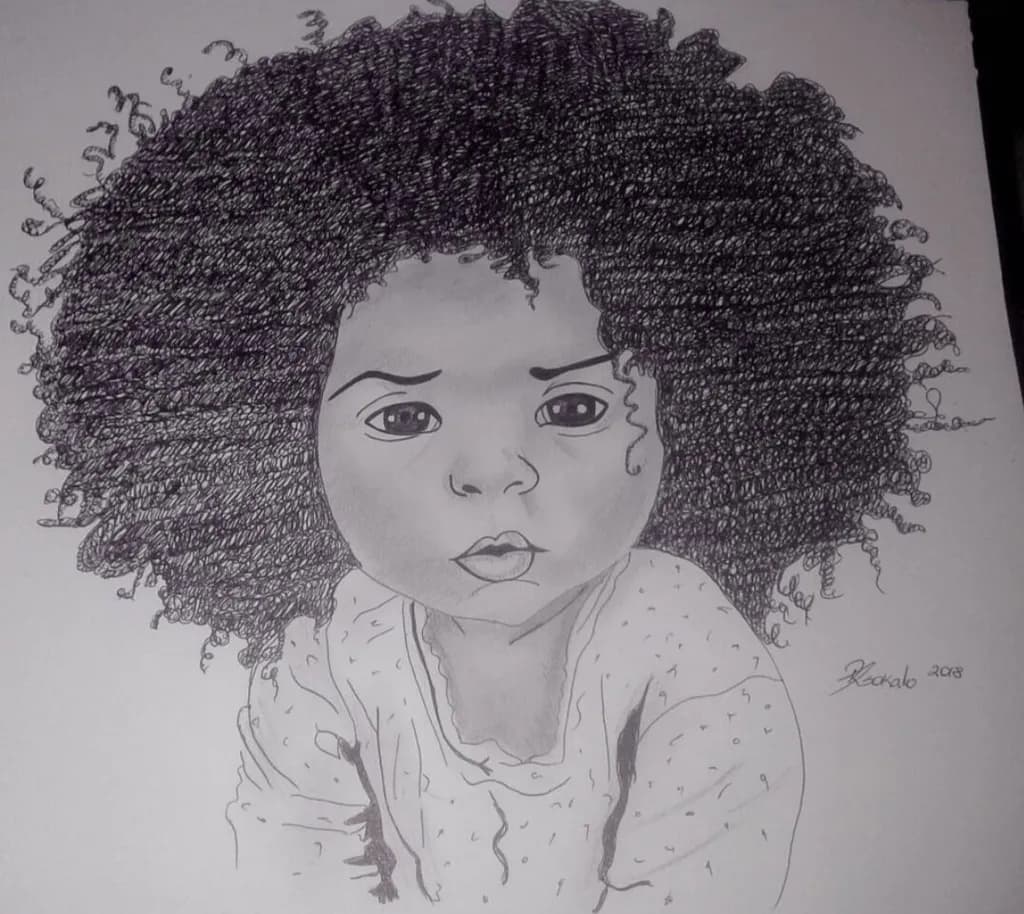 Curly Innocence: A Portrait of Childhood Wonder