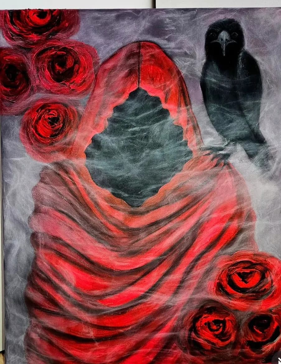 Veil of Shadows: The Enigmatic Dance of Roses and Ravens