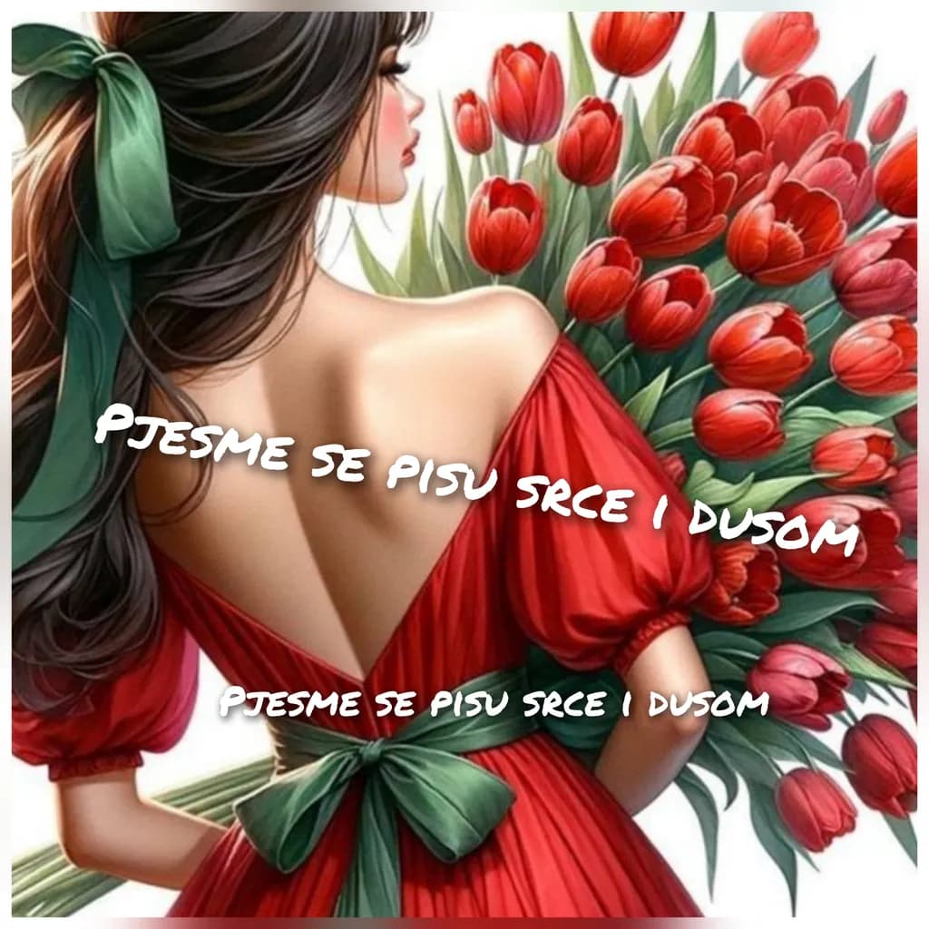 Whispers of Elegance: A Red Floral Reverie