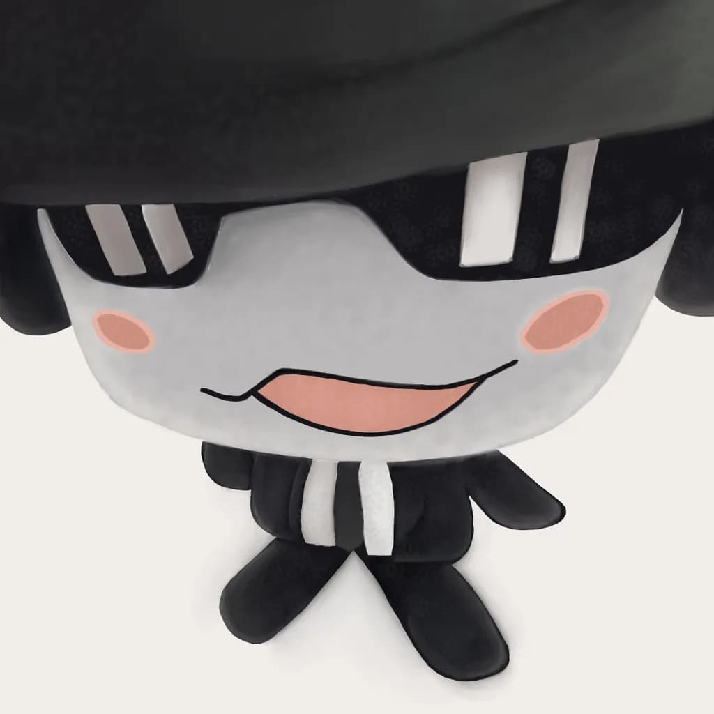 Whimsical Plush Character: Stylishly Playful in a Cool Hat and Shades