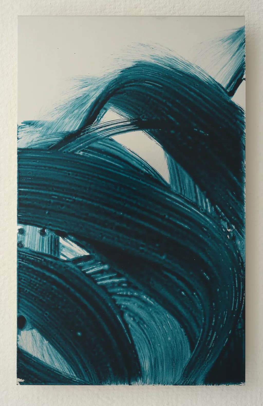 Whispers of Blue: An Abstract Journey Through Texture and Brushstroke