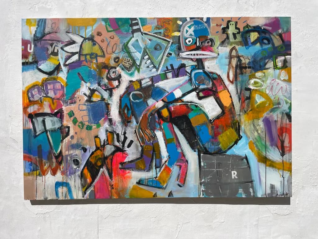 Vibrant Chaos: An Expressive Journey Through Color and Form
