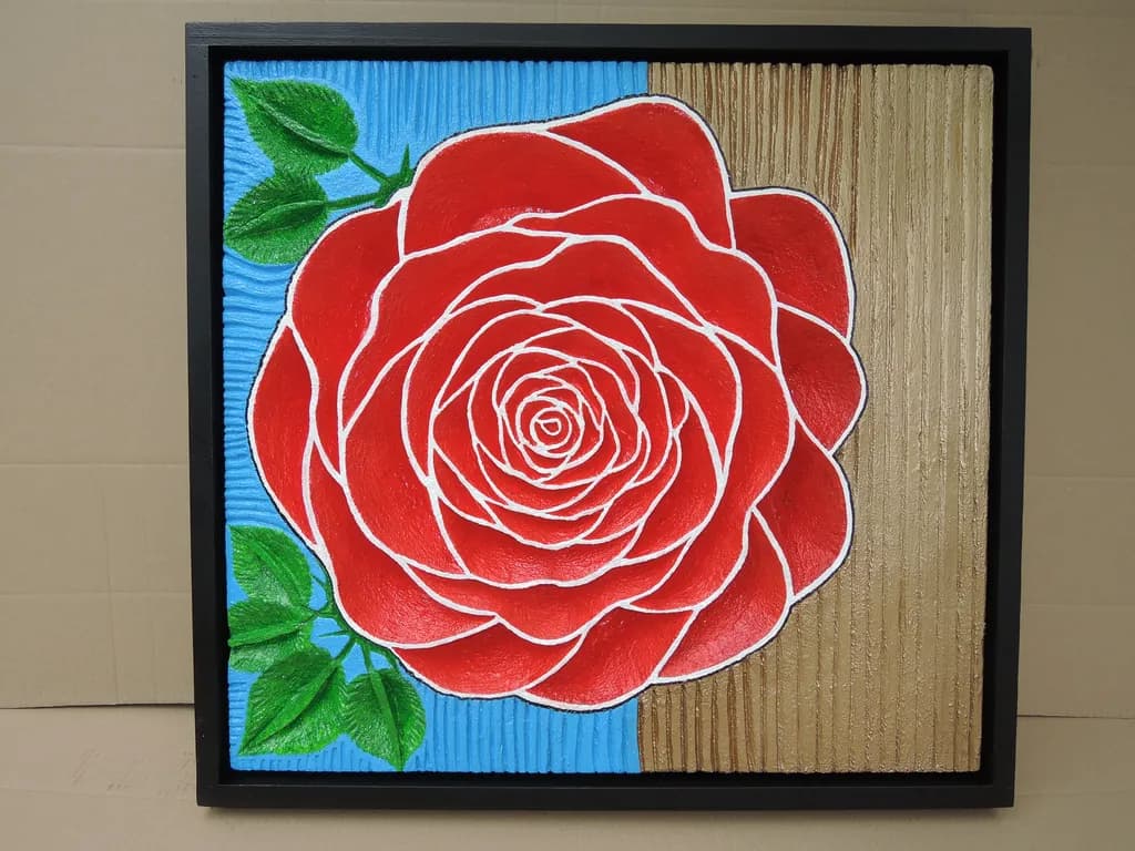 Vibrant Rose: A Bold Fusion of Color and Texture in Floral Artistry