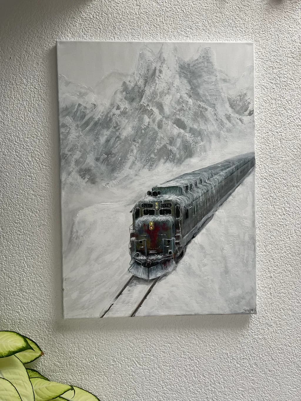 Whispers of Winter: A Train Journey Through Snow-Capped Mountains
