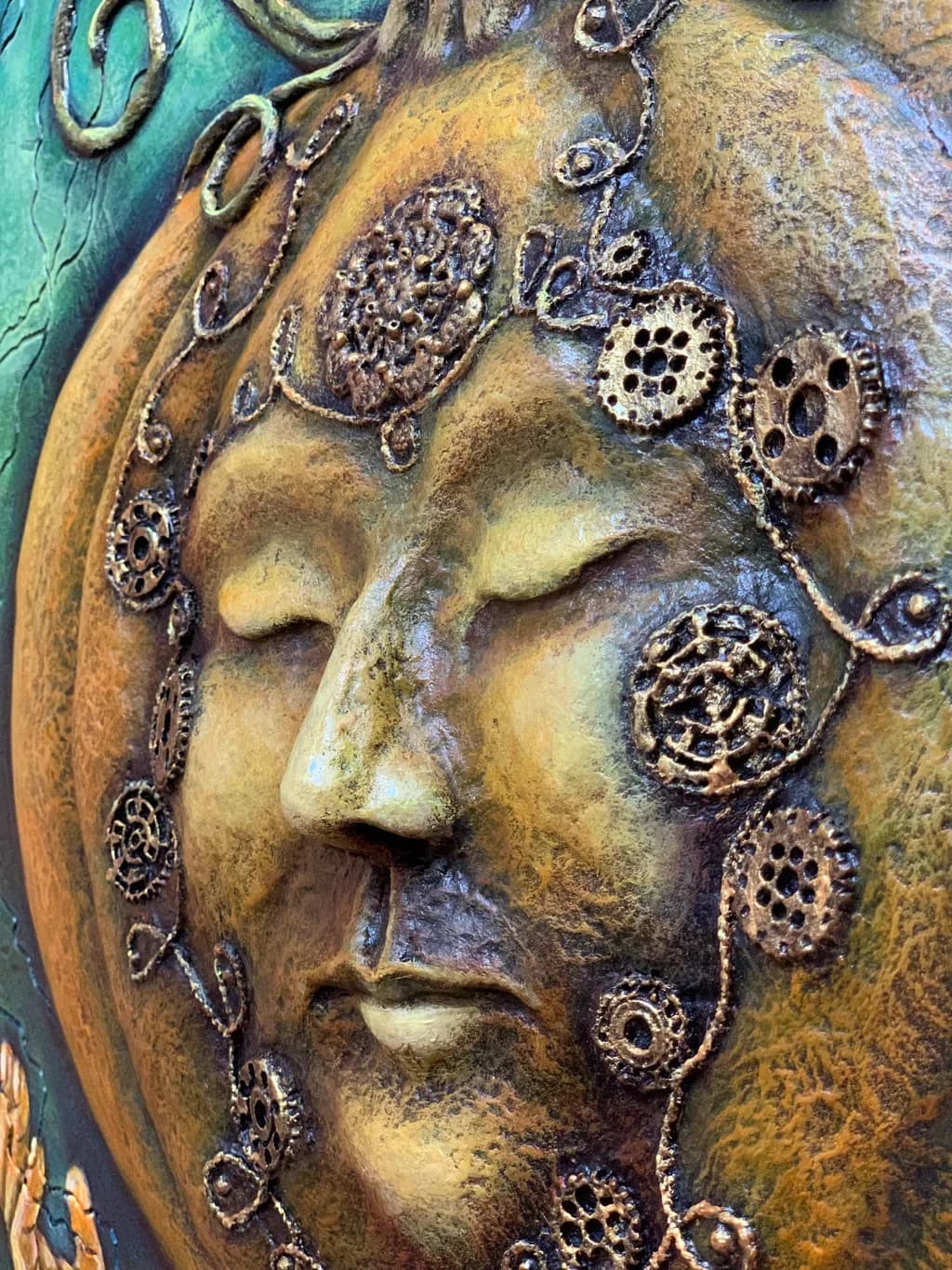 Ornate Face Relief