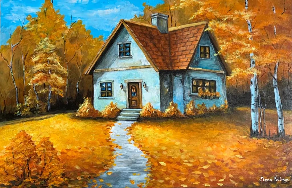 Autumn Cottage Path