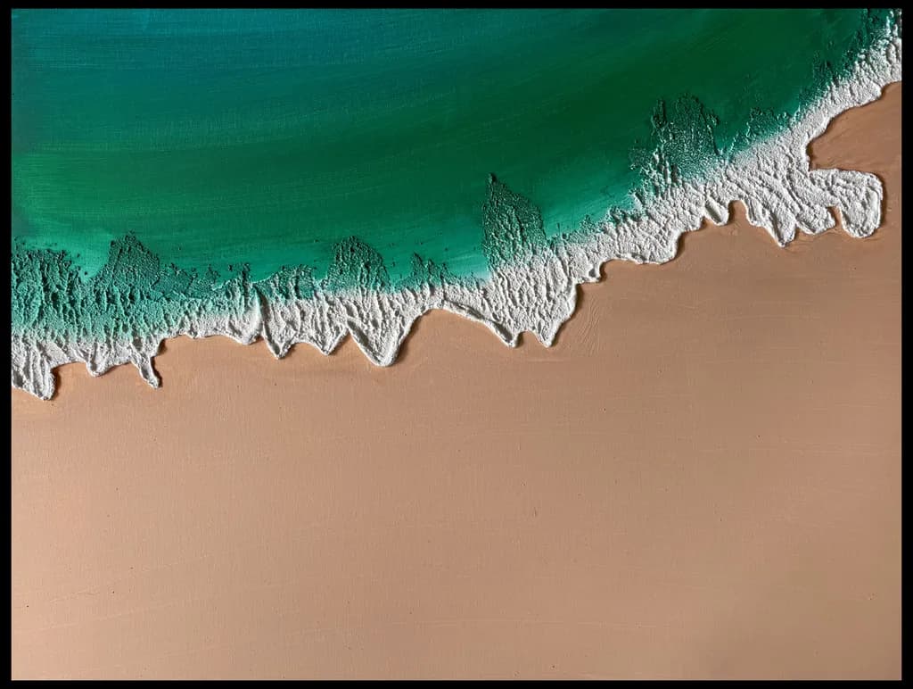 Whispers of the Shore: A Textured Journey Through Ocean and Sand