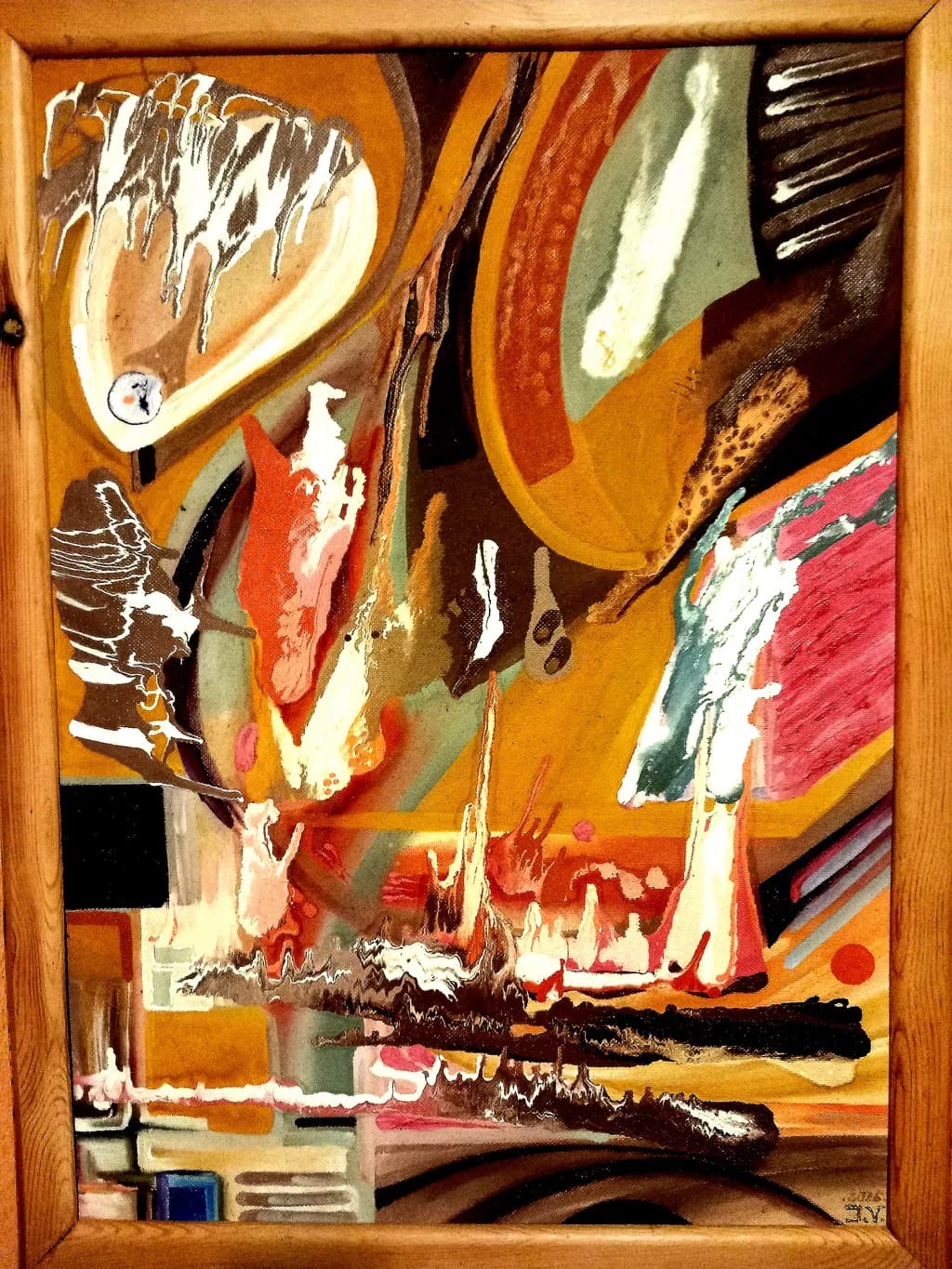 Vibrant Whirlwind: An Expressionistic Journey Through Color and Form