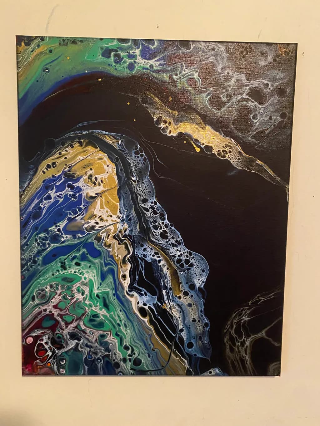 Celestial Waves: A Dance of Color and Light in Abstract Art