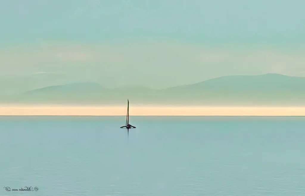 Solitary Sailboat