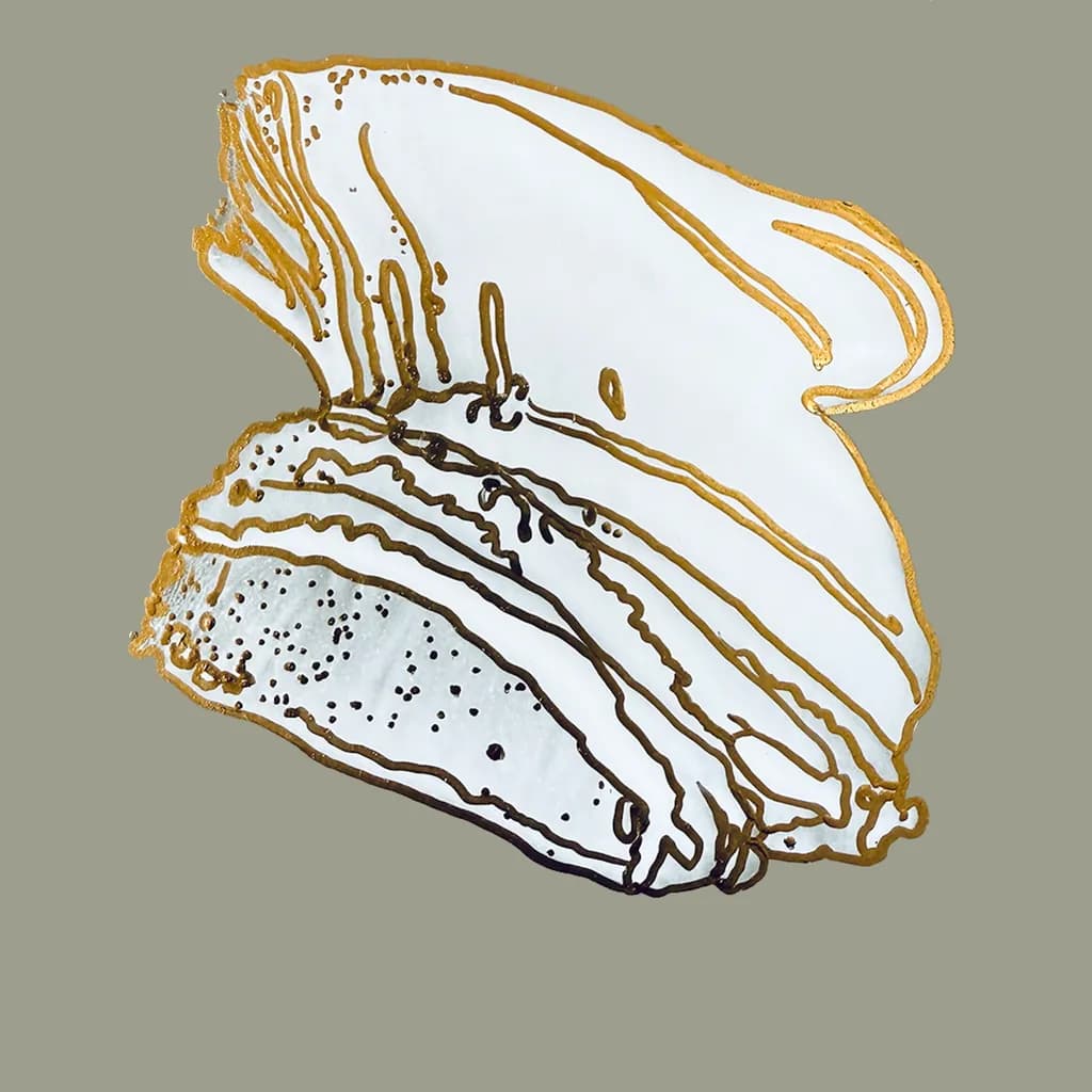 Golden Whispers: A Delicate Dance of Light and Form in Abstract Elegance