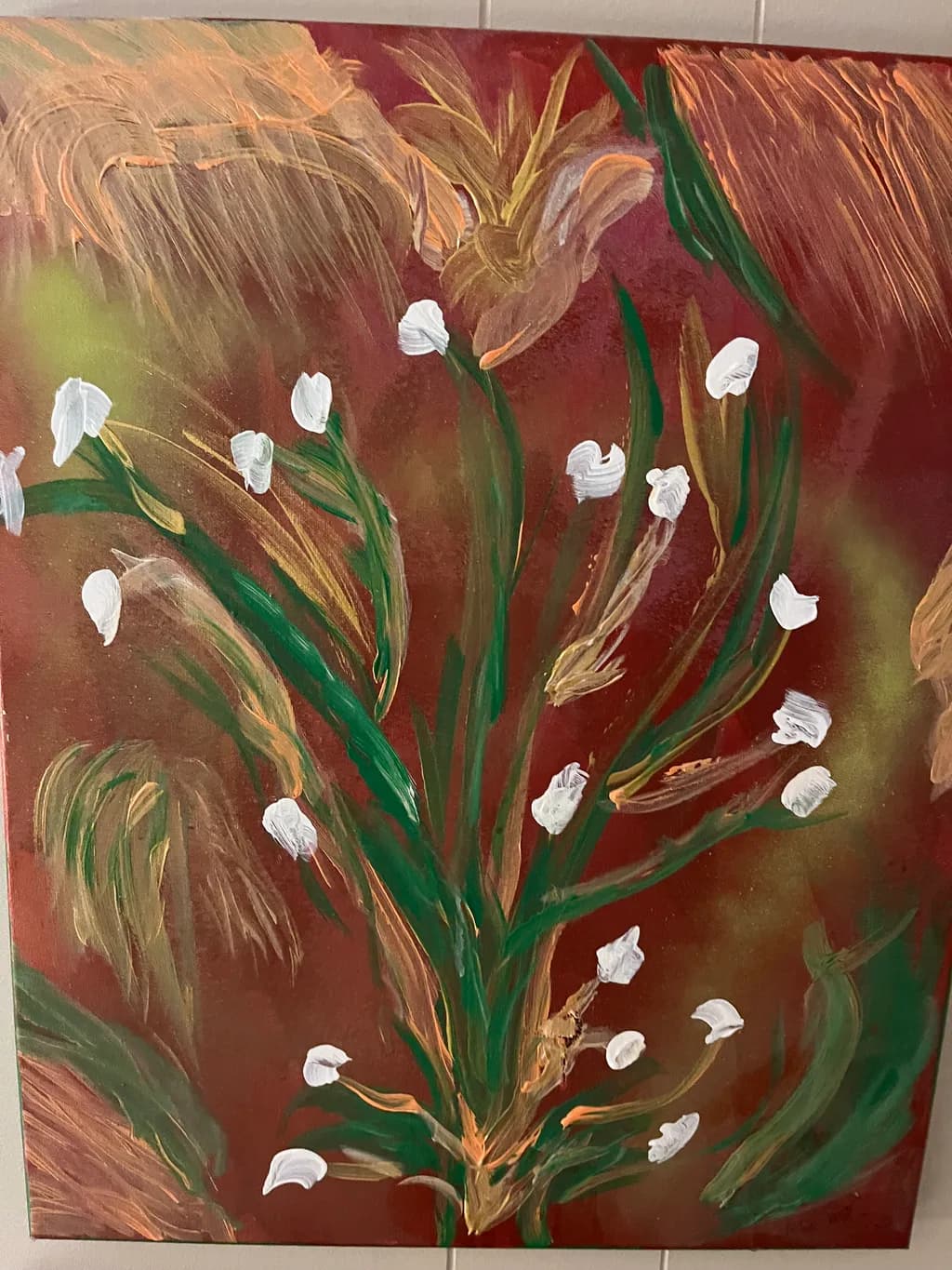 Whispers of Spring: A Vibrant Floral Dance on Canvas