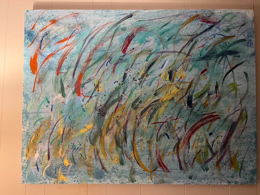 Whispers of Color: A Dance of Abstract Expressionism in Vibrant Hues