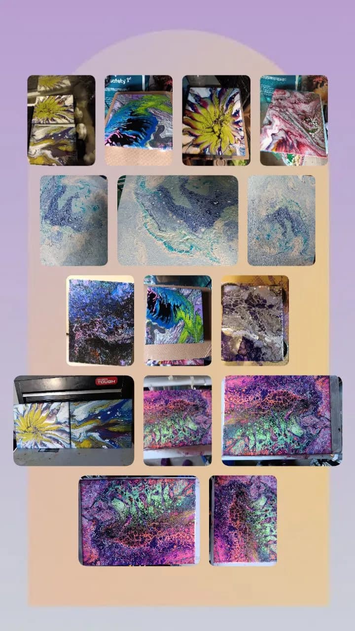 Vibrant Fluidity: An Abstract Journey Through Color and Texture
