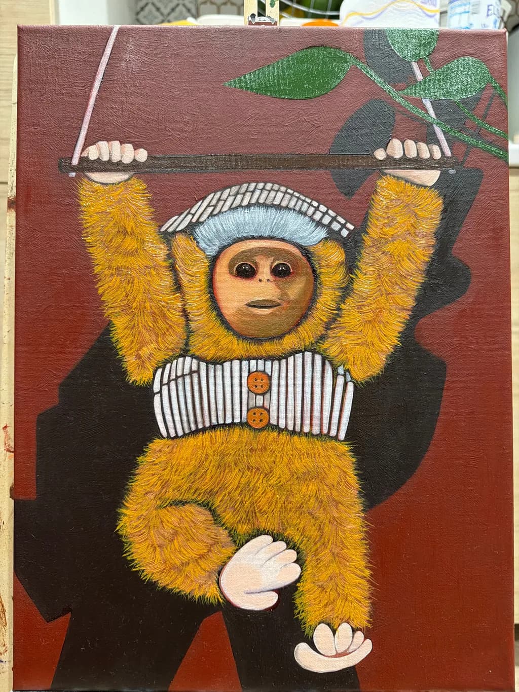 Golden Monkey Swinging
